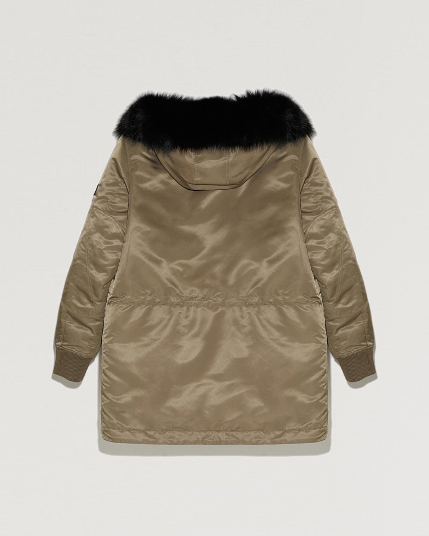 Balck Friday 2025 - Yves Salomon - Hooded down jacket in technical fabric with fox fur