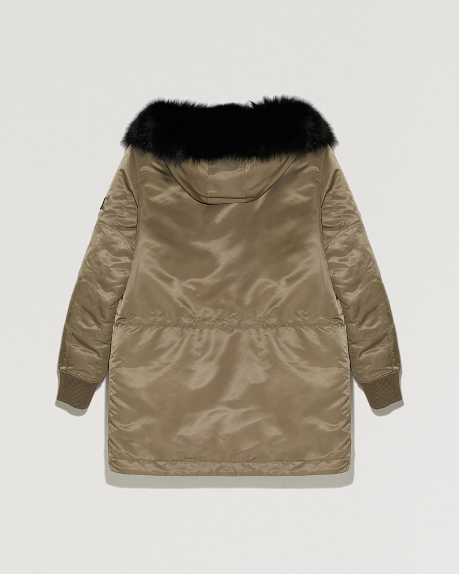 Balck Friday 2025 - Yves Salomon - Hooded down jacket in technical fabric with fox fur