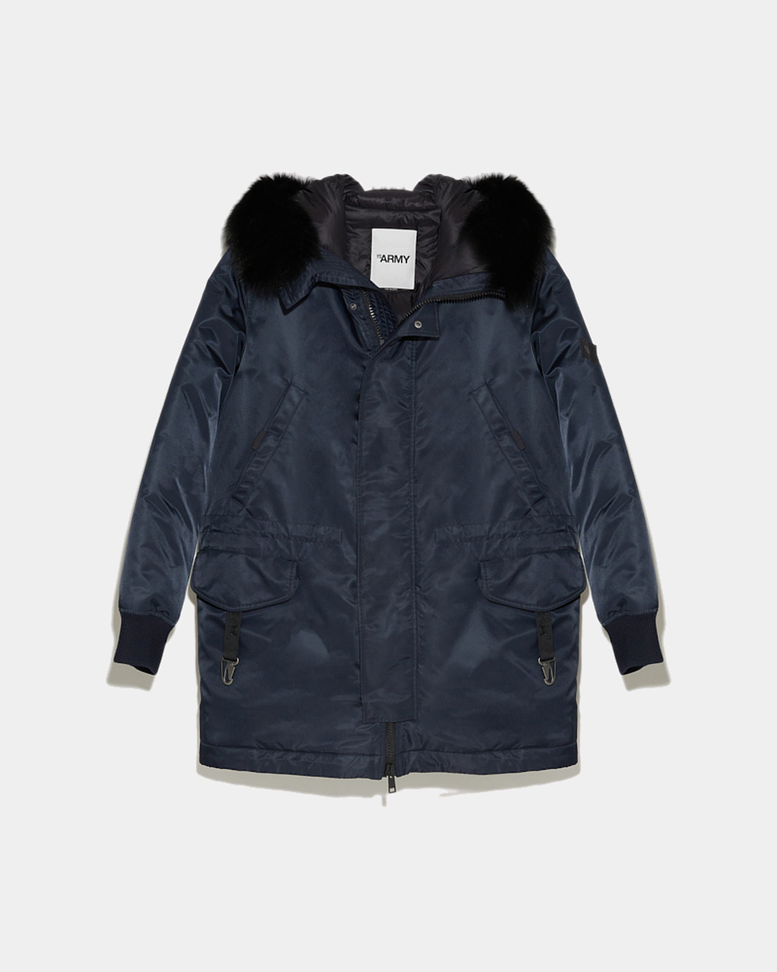 Balck Friday 2025 - Yves Salomon - Hooded down jacket in technical fabric with fox fur