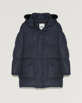 Long Hooded down jacket with fox fur