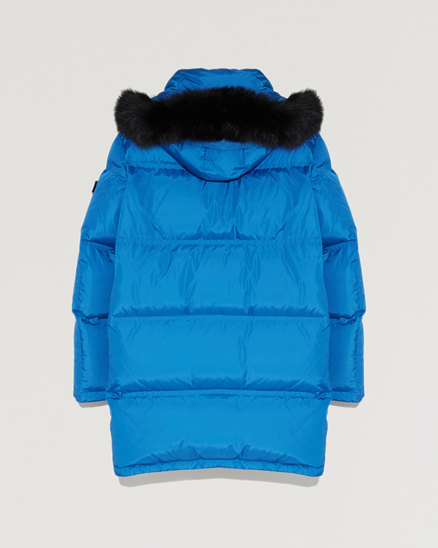 Long Hooded down jacket with fox fur-Yves Salomon-Winter sale & boxing day