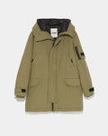 Long hooded cotton coat