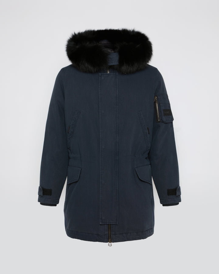 Balck Friday 2025 - Yves Salomon - Short hooded parka with fox fur