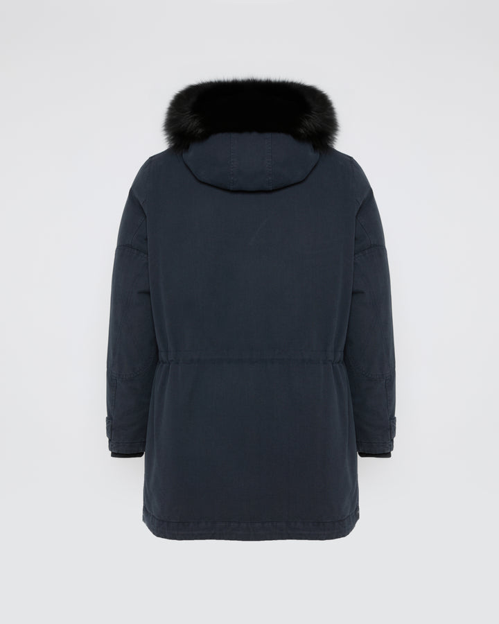 Balck Friday 2025 - Yves Salomon - Short hooded parka with fox fur