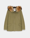 Short Parka with raccoon trim