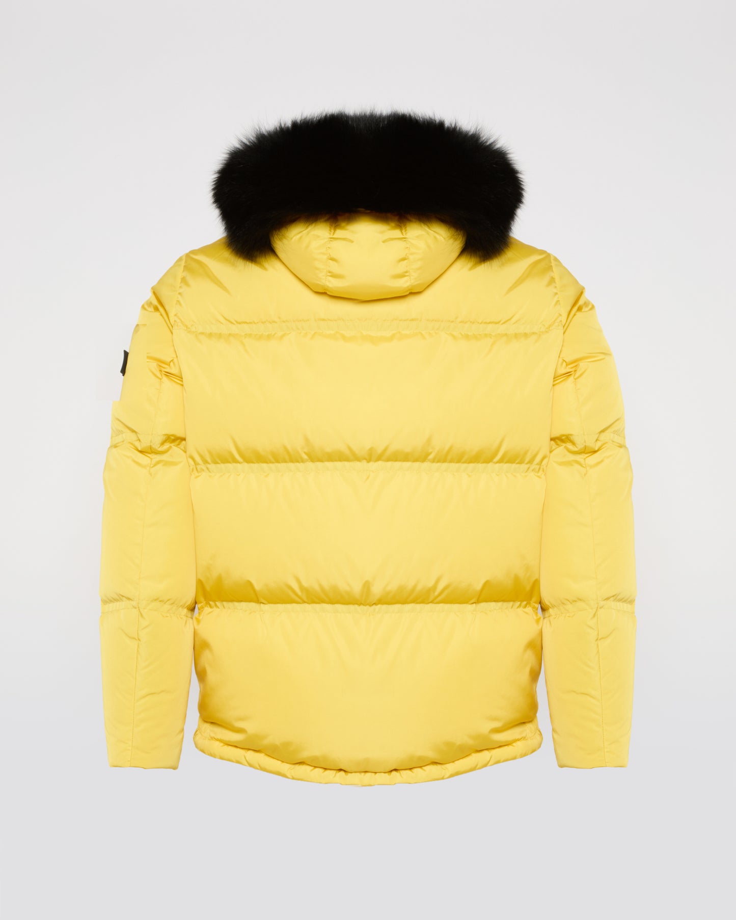 Balck Friday 2025 - Yves Salomon - Gabardine down jacket with hood and fox fur