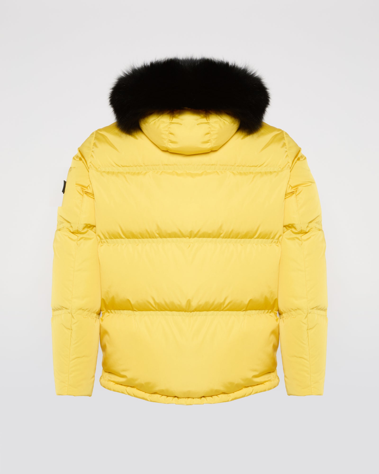 Balck Friday 2025 - Yves Salomon - Gabardine down jacket with hood and fox fur