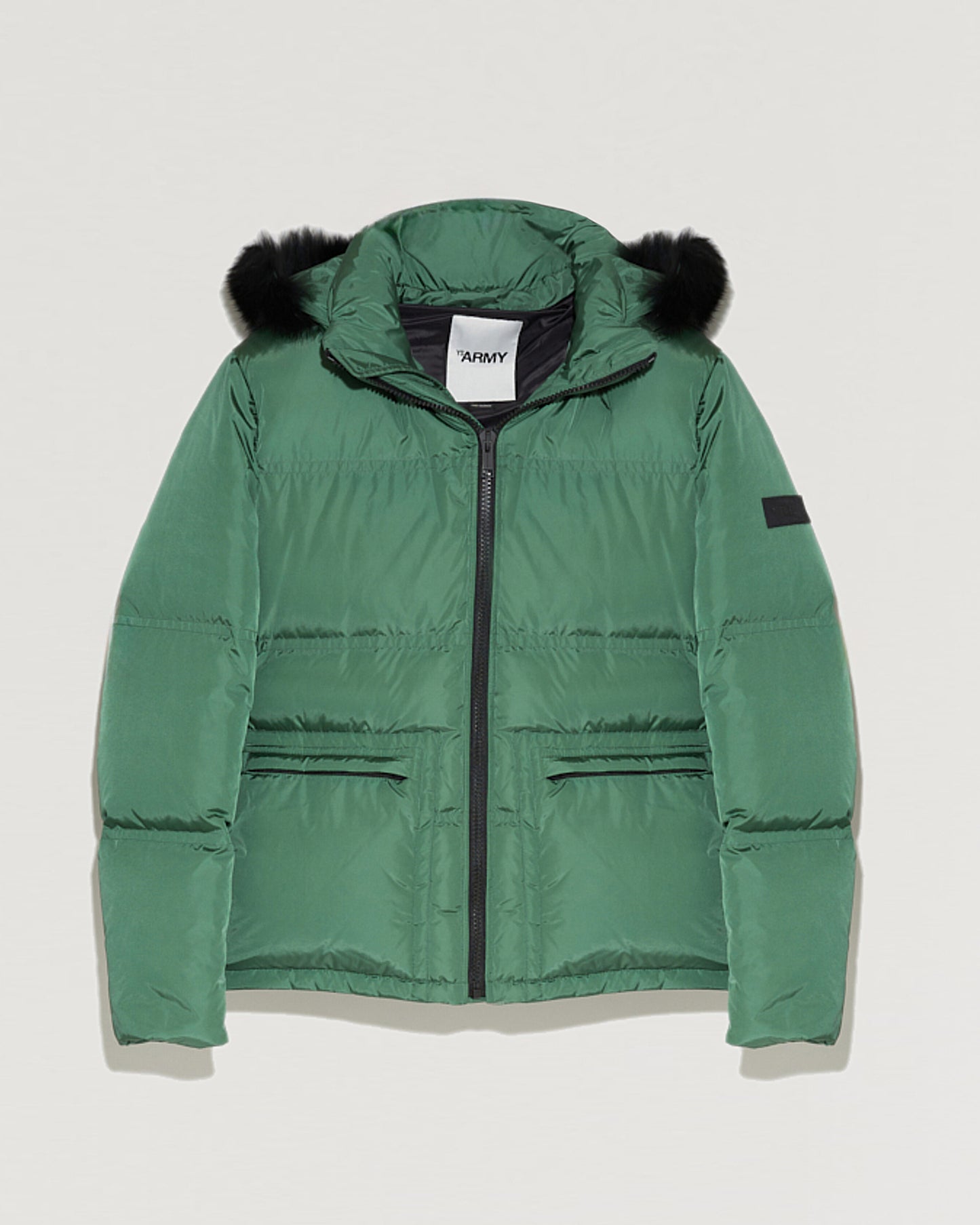 Balck Friday 2025 - Yves Salomon - Hooded down jacket in technical gabardine with fox fur