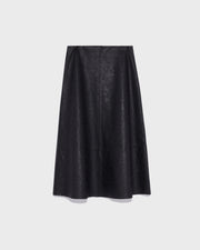 Perforated leather maxi skirt