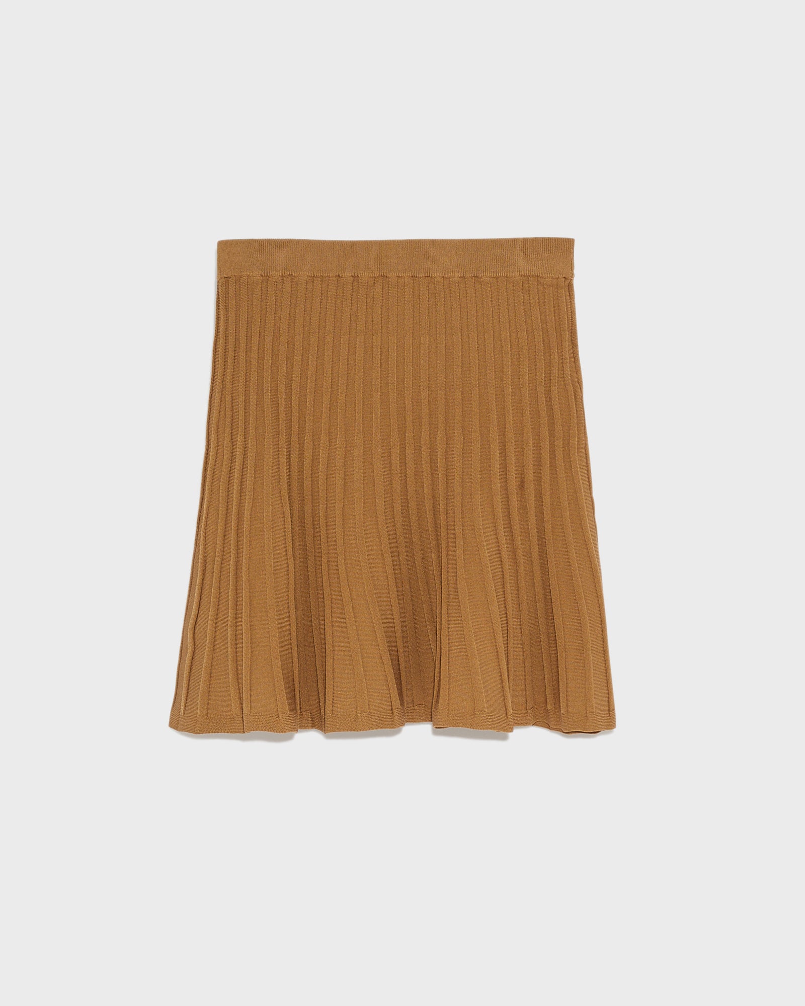 Short pleated Knit skirt - brown - Yves Salomon – Yves