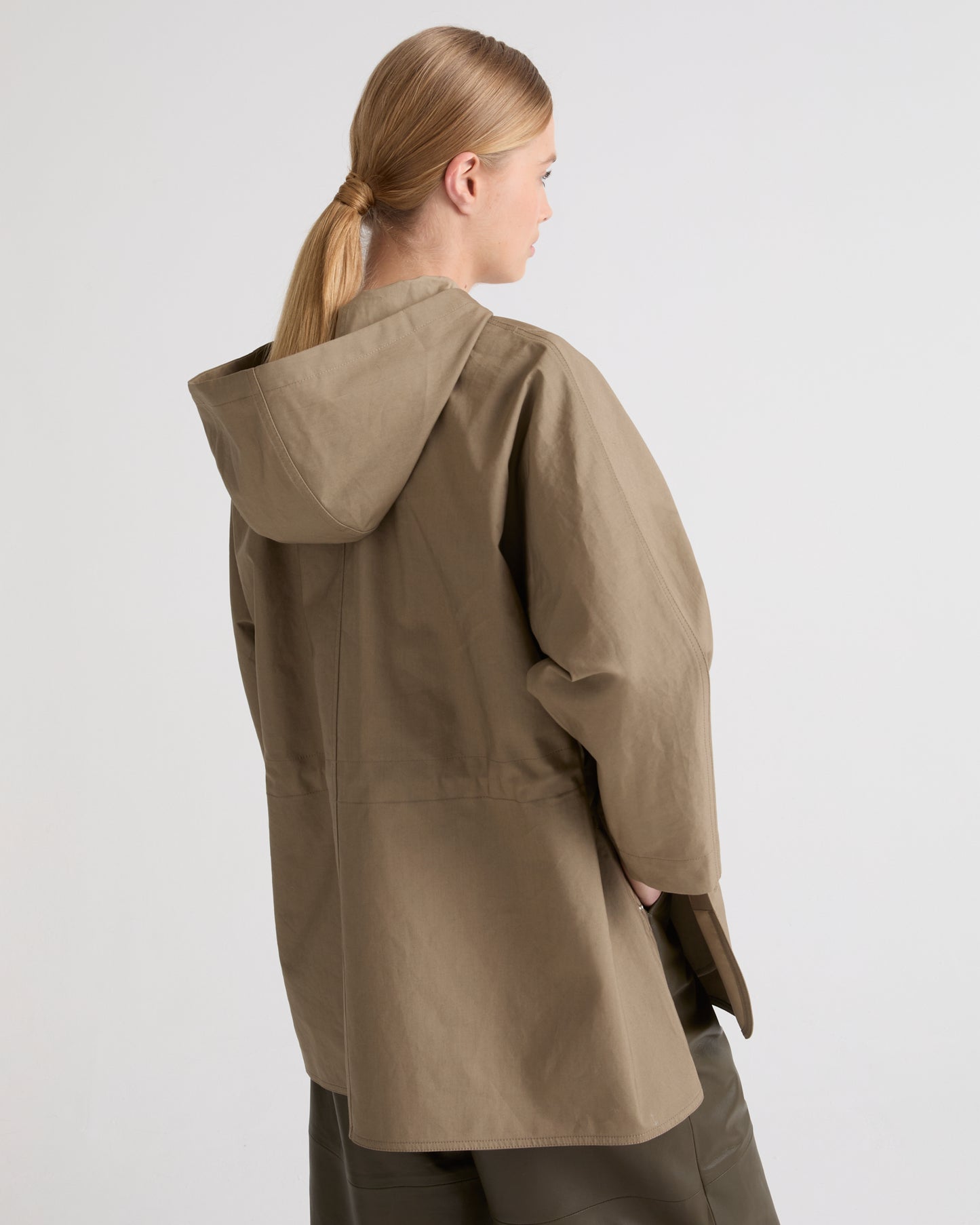 Short double-sided cotton cape