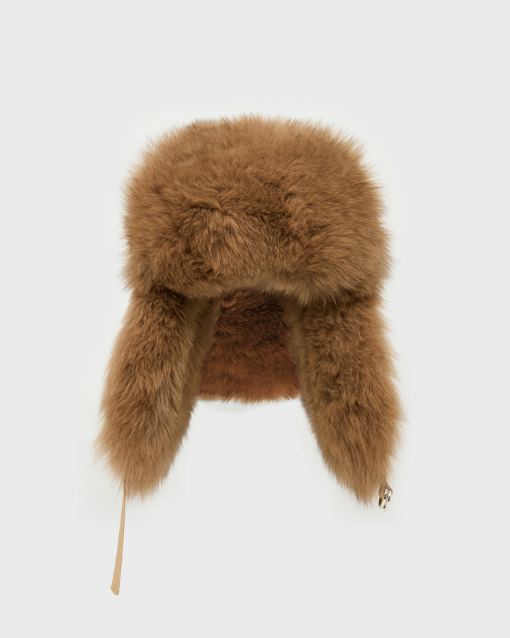 Loro Piana Flannel and fox fur ushanka -Yves Salomon