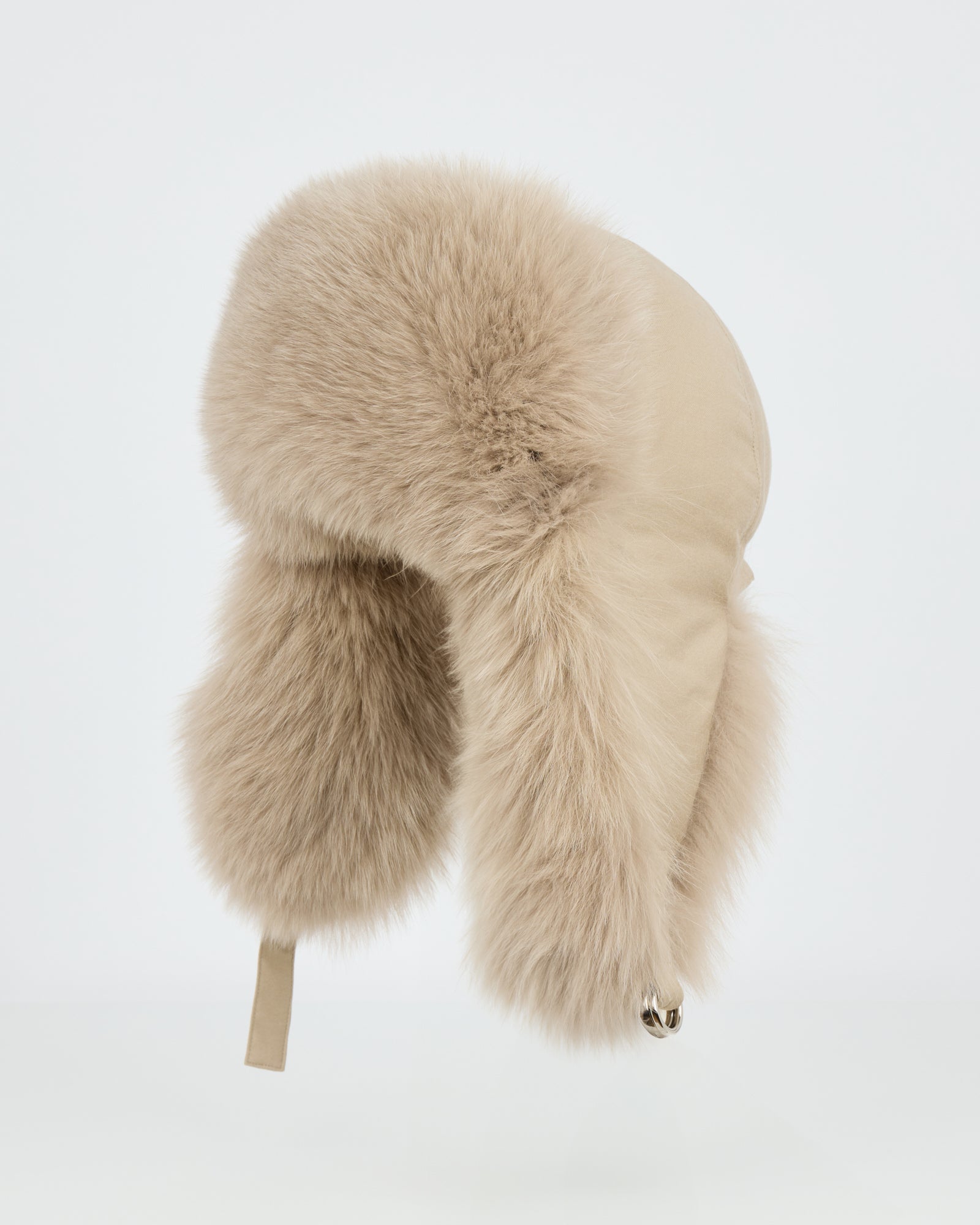 Loro Piana Flannel and fox fur ushanka - New Fall/Winter Collection