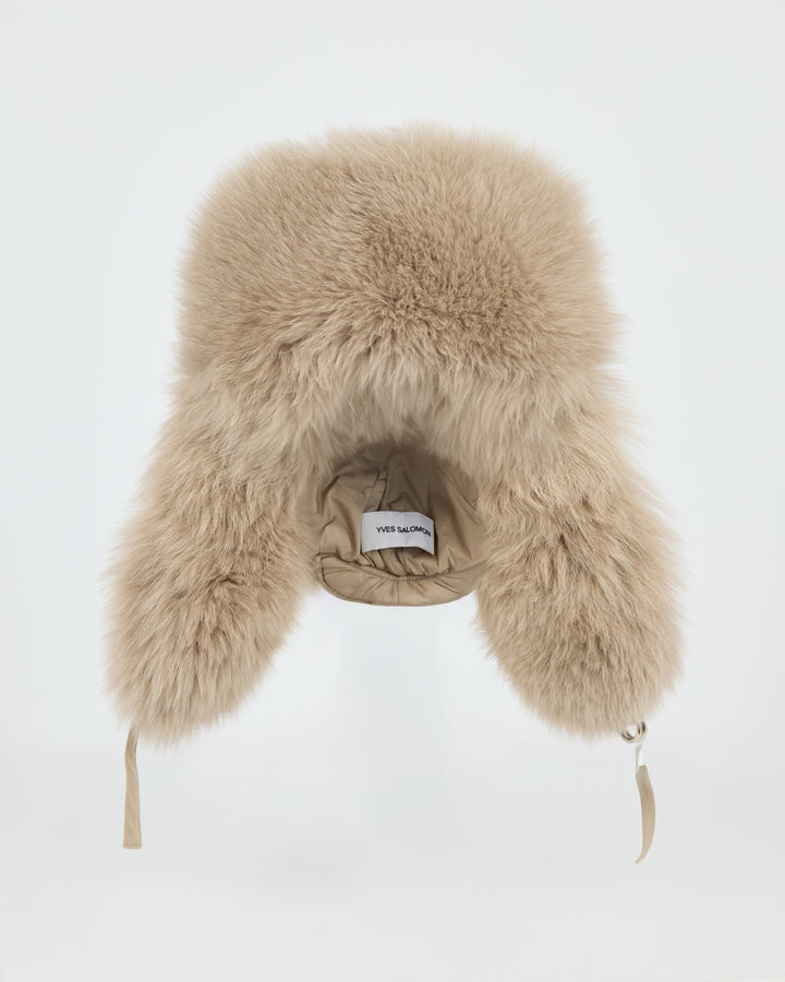 Loro Piana Flannel and fox fur ushanka - New Fall/Winter Collection