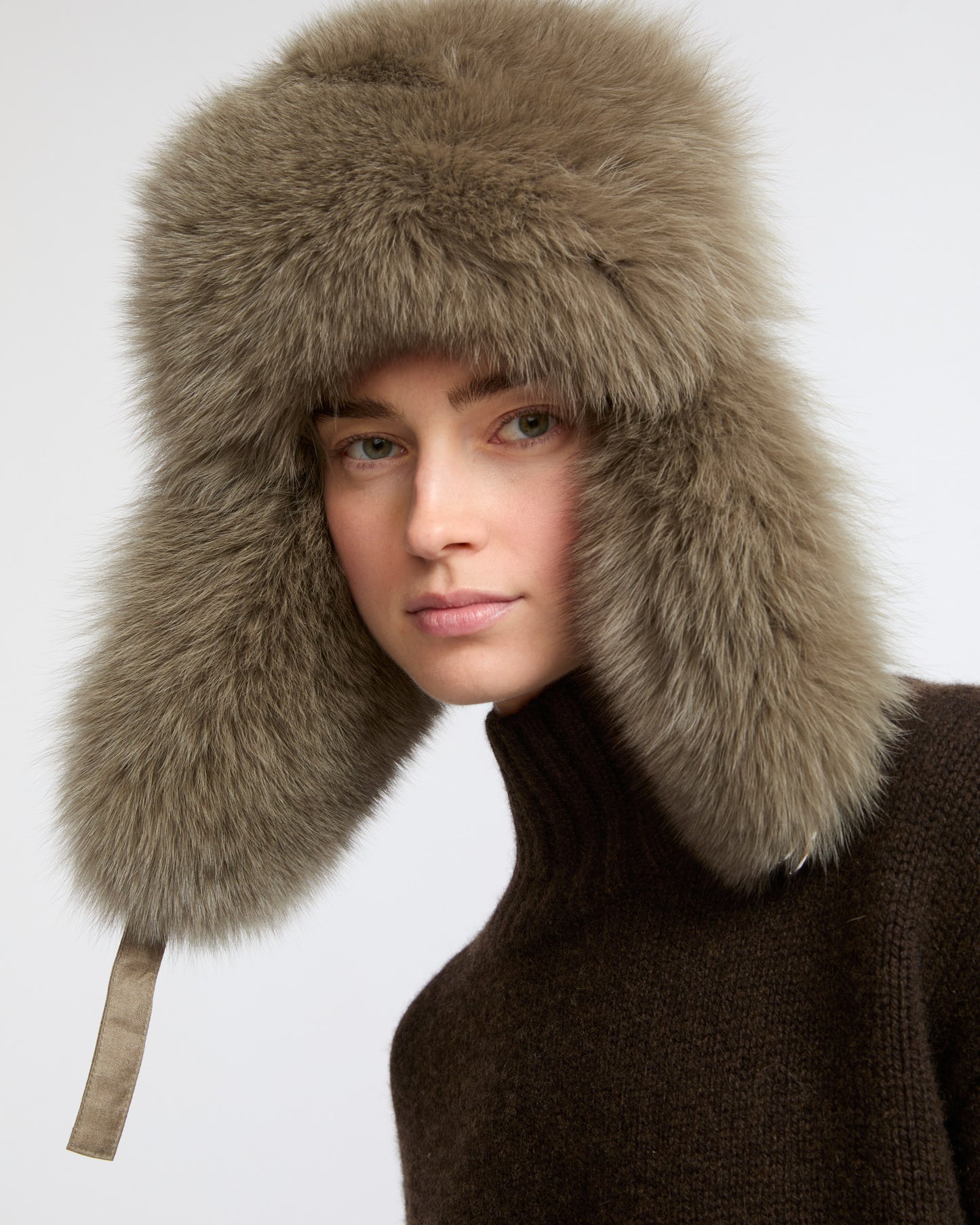 Loro Piana Flannel and fox fur ushanka - Yves Salomon - New Fall Winter Collection