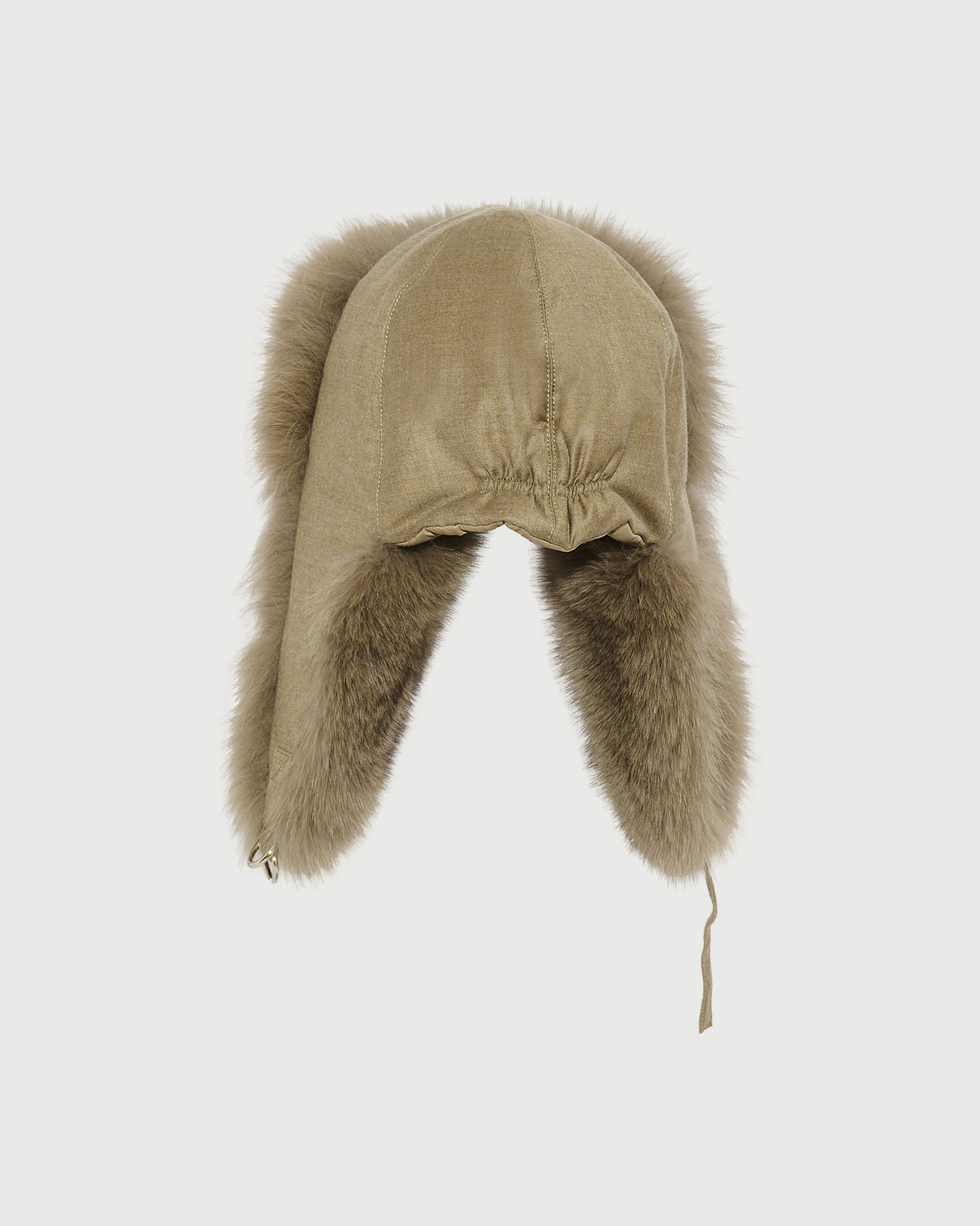 Loro Piana Flannel and fox fur ushanka - Yves Salomon - New Fall Winter Collection