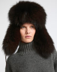Loro Piana Flannel and fox fur ushanka