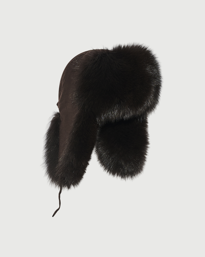 Loro Piana Flannel and fox fur ushanka - Yves Salomon - New Fall Winter Collection