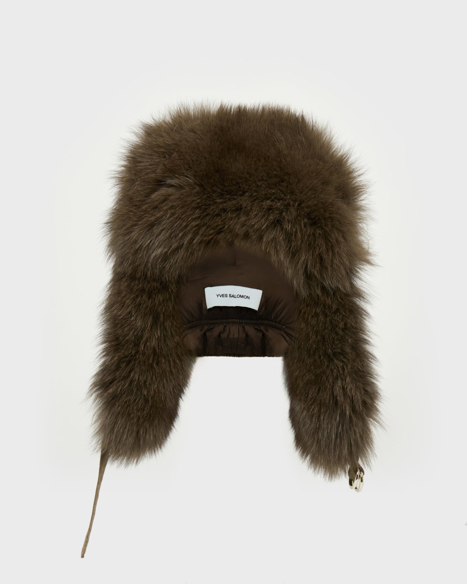 Loro Piana Flannel and fox fur ushanka -Yves Salomon