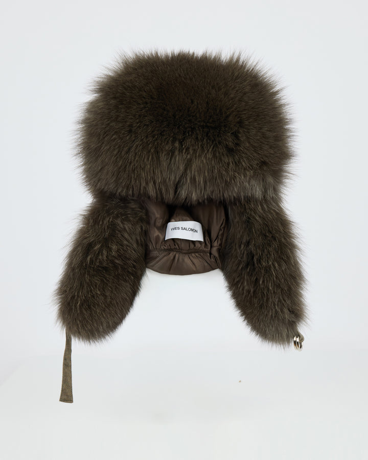 Loro Piana Flannel and fox fur ushanka - New Fall/Winter Collection