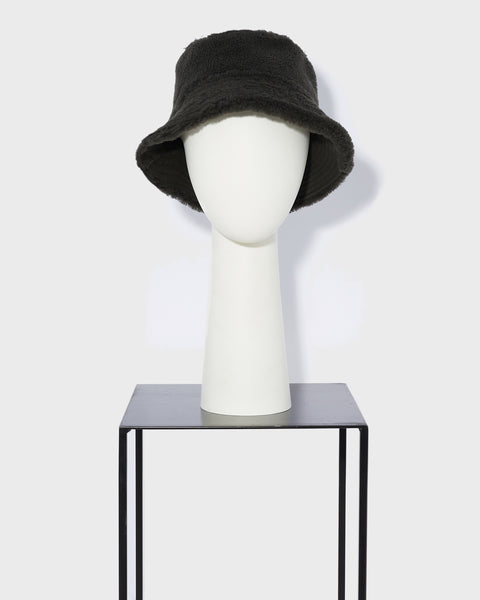 Curly merino bucket hat - green - Yves Salomon – Yves Salomon US display picture 2