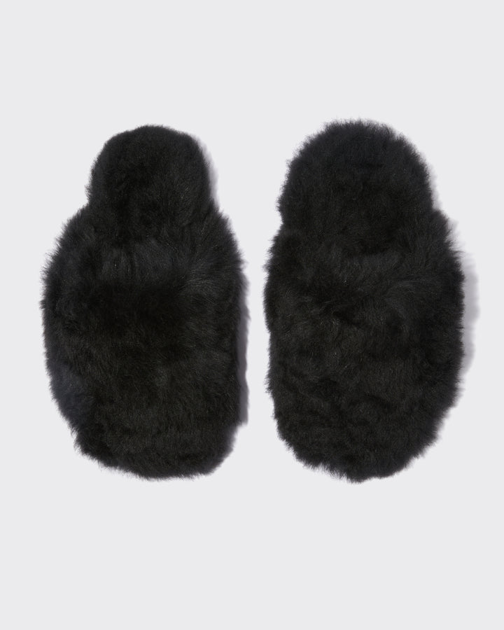 Toscana lambskin mules - black - Yves Salomon