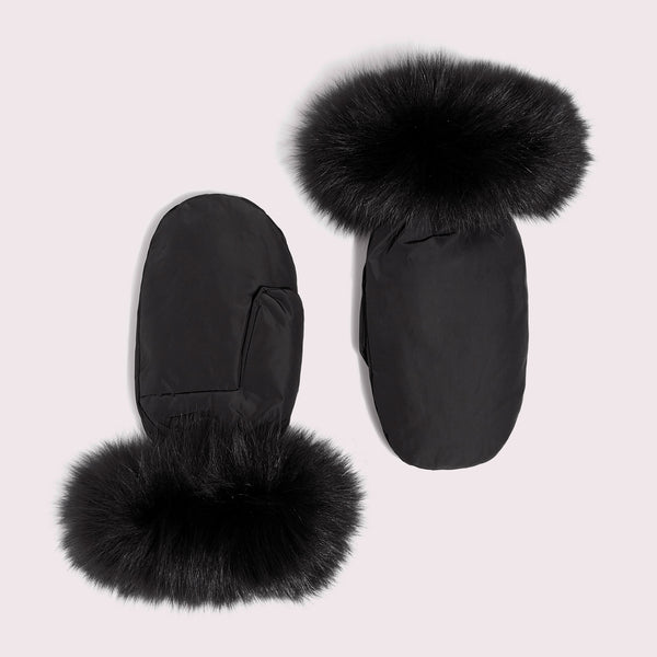 Classic Fur - Multi Color Pom Black/MultiSilverFox