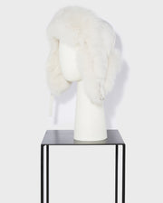 Ushanka in quilted technical fabric with fox fur - black - Yves Salomon –  Yves Salomon US