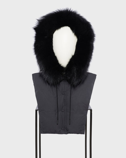 正規品　DUVETICA×IZREEL ERACLE Down jac Hooded dickey in quilted technical fabric and fox fur