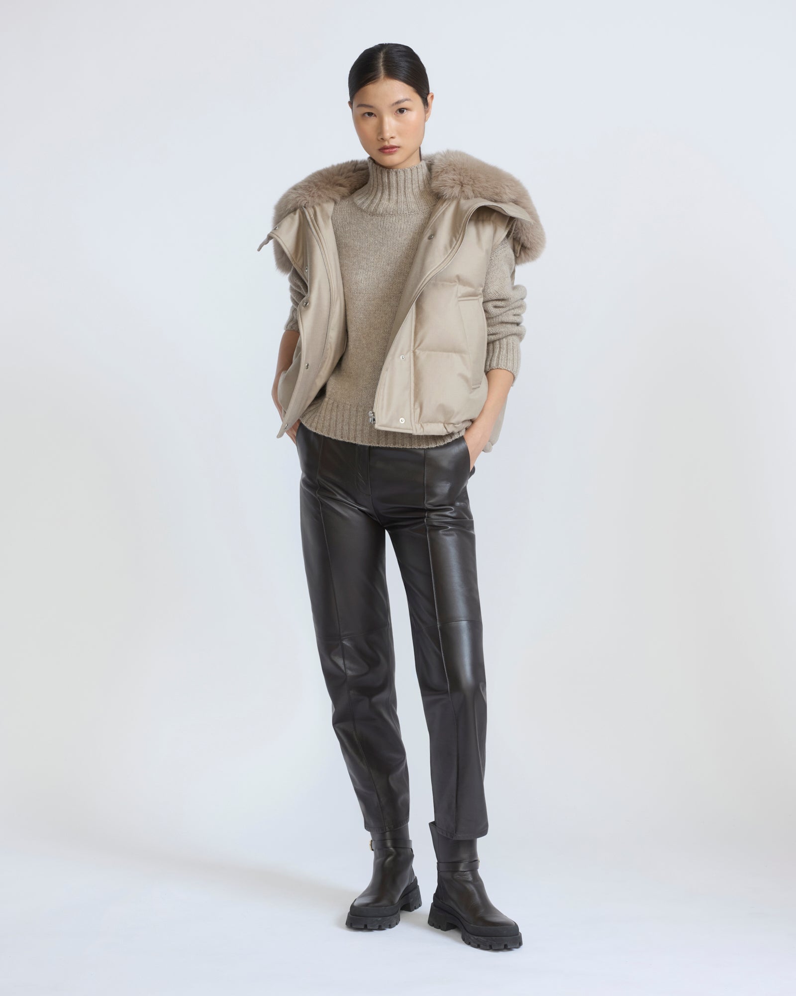 Women's Jackets — Leather, Fur & Technical Fabric | Yves Salomon