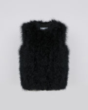 Cropped feather gilet