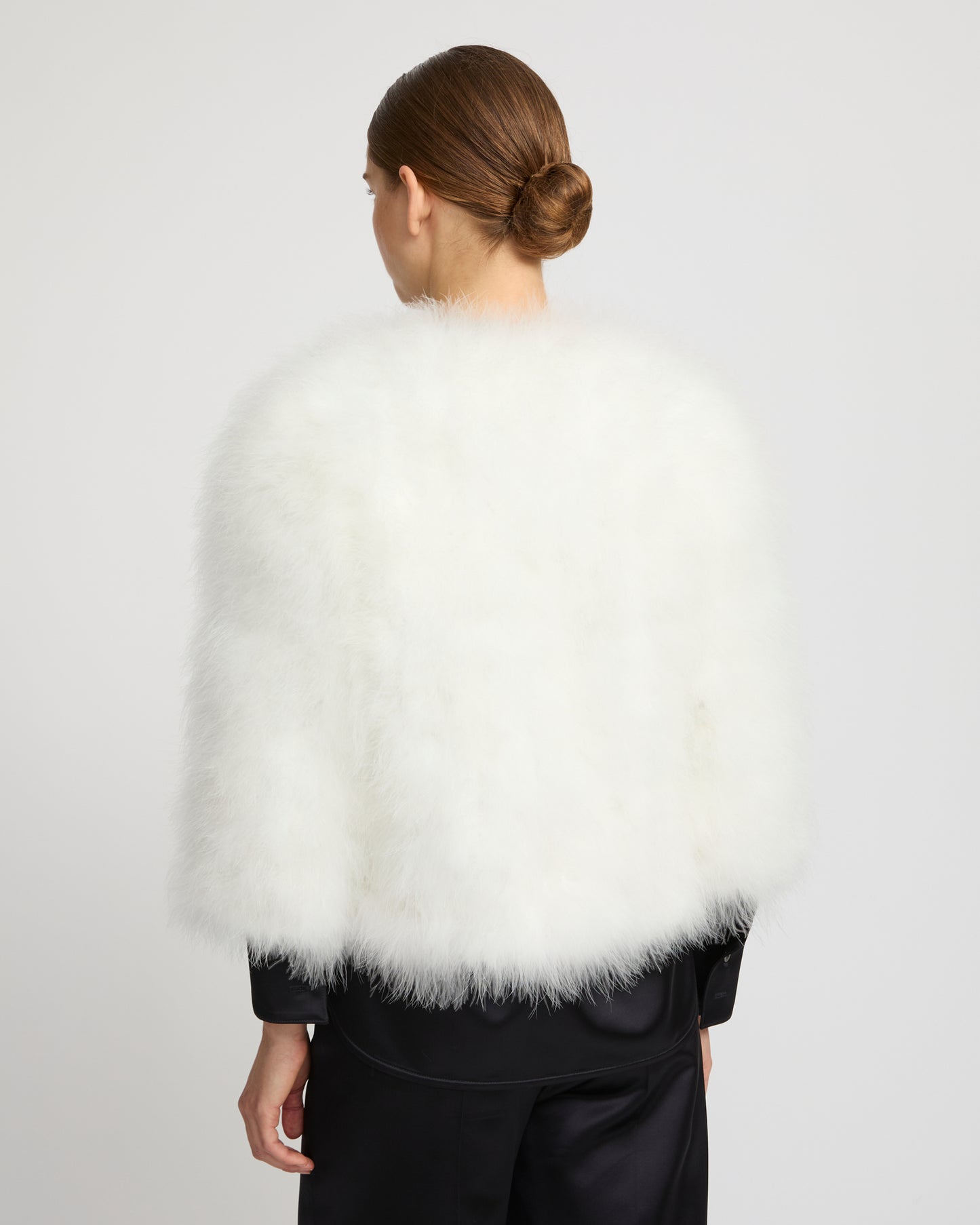 Short feather jacket