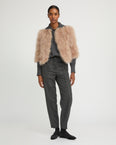 Short feather jacket