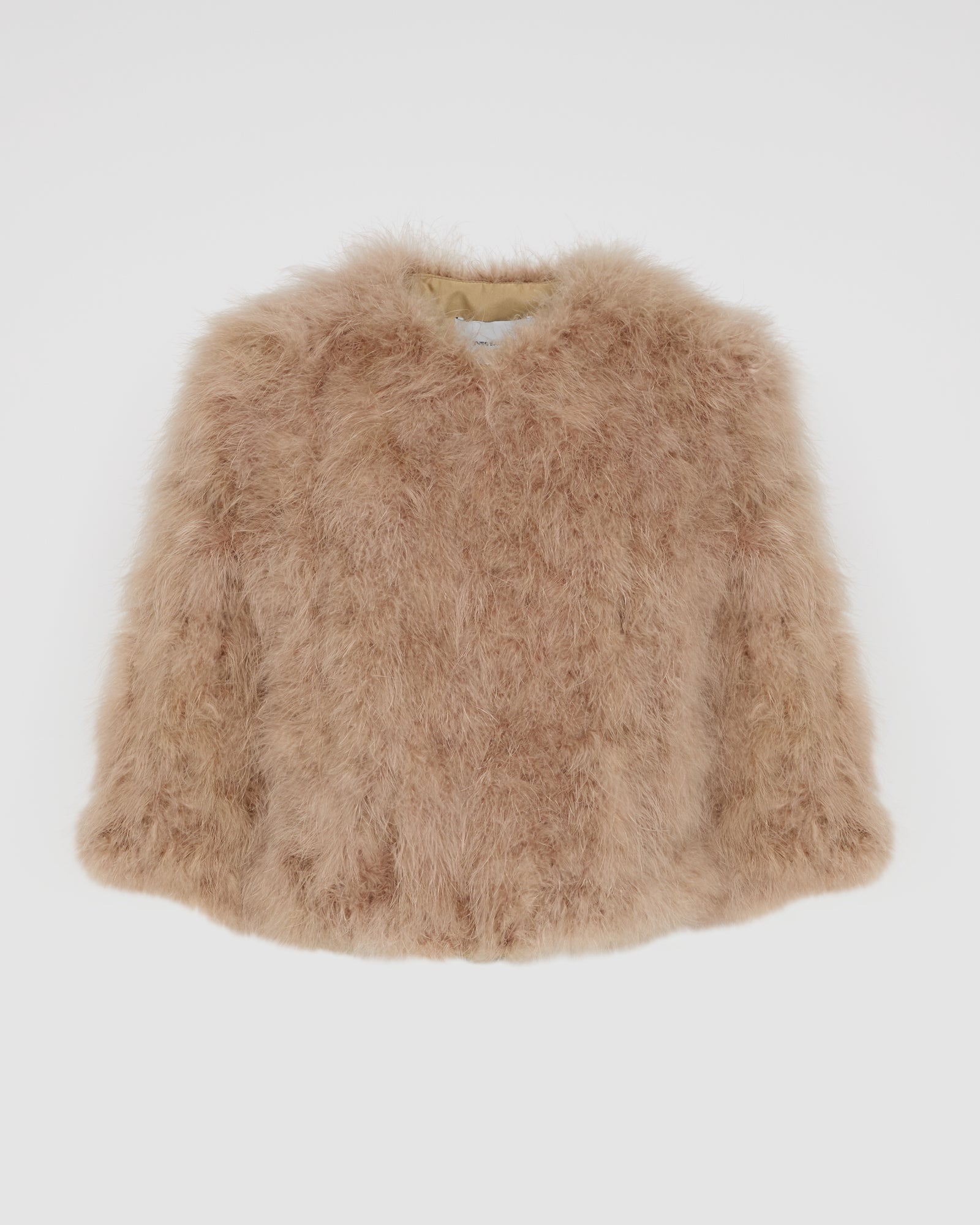Short feather jacket - camel - Yves Salomon – Yves Salomon US