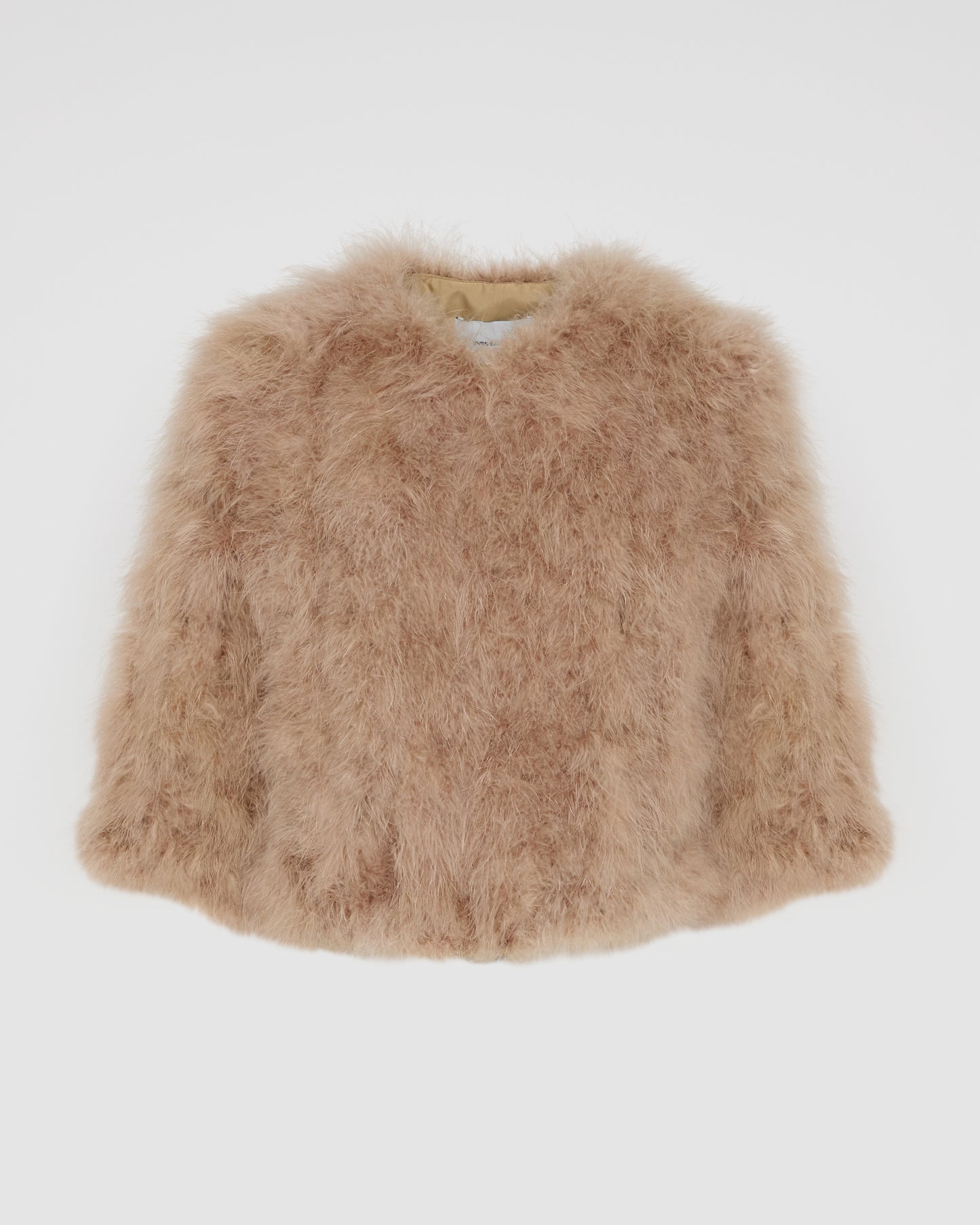 Short feather jacket