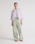 Short feather jacket