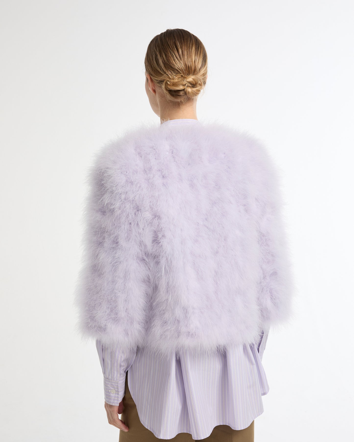 Short feather jacket
