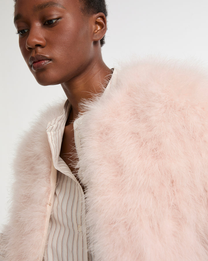 Short feather jacket