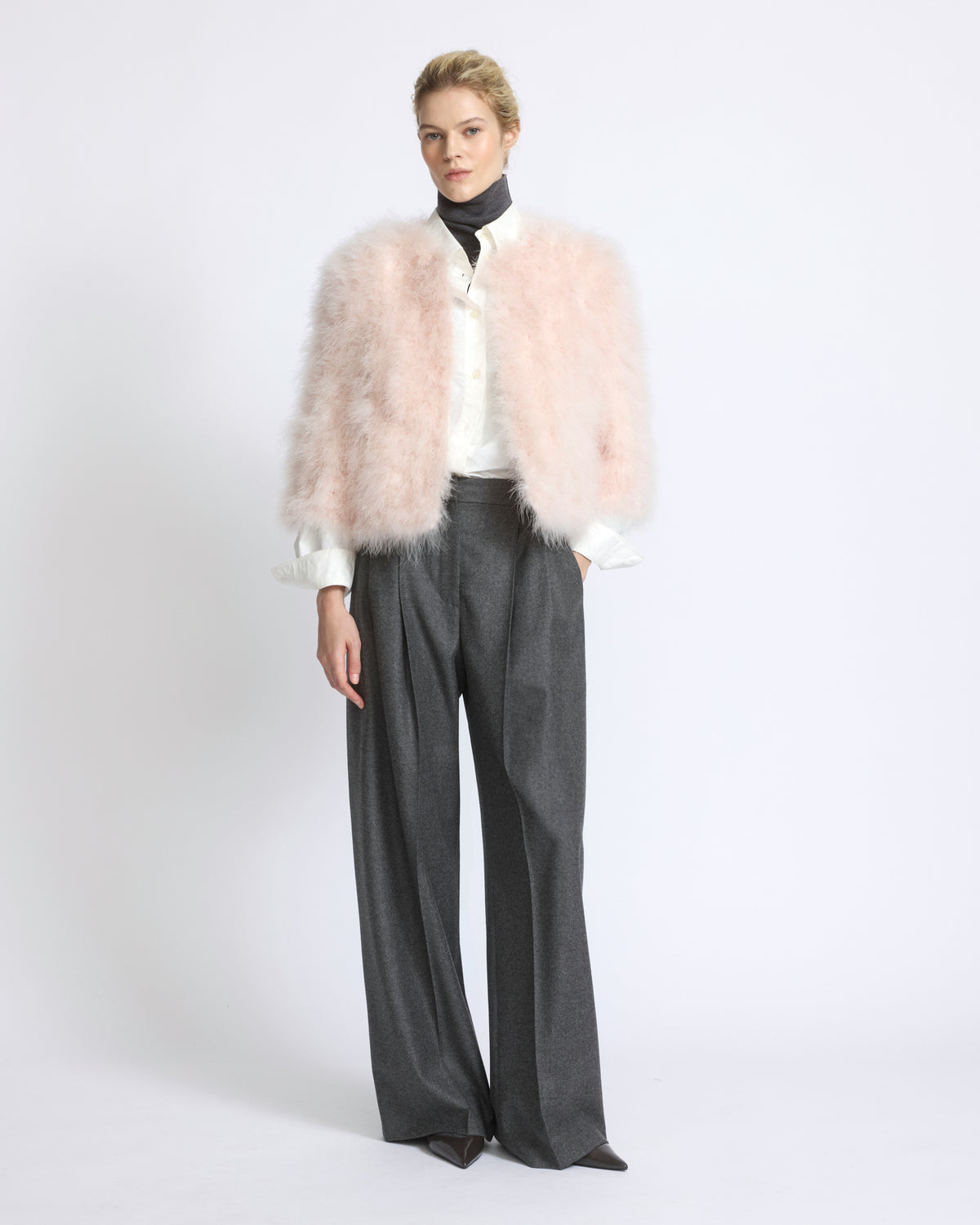 Short feather jacket - Yves Salomon - New Fall/Winter Collection