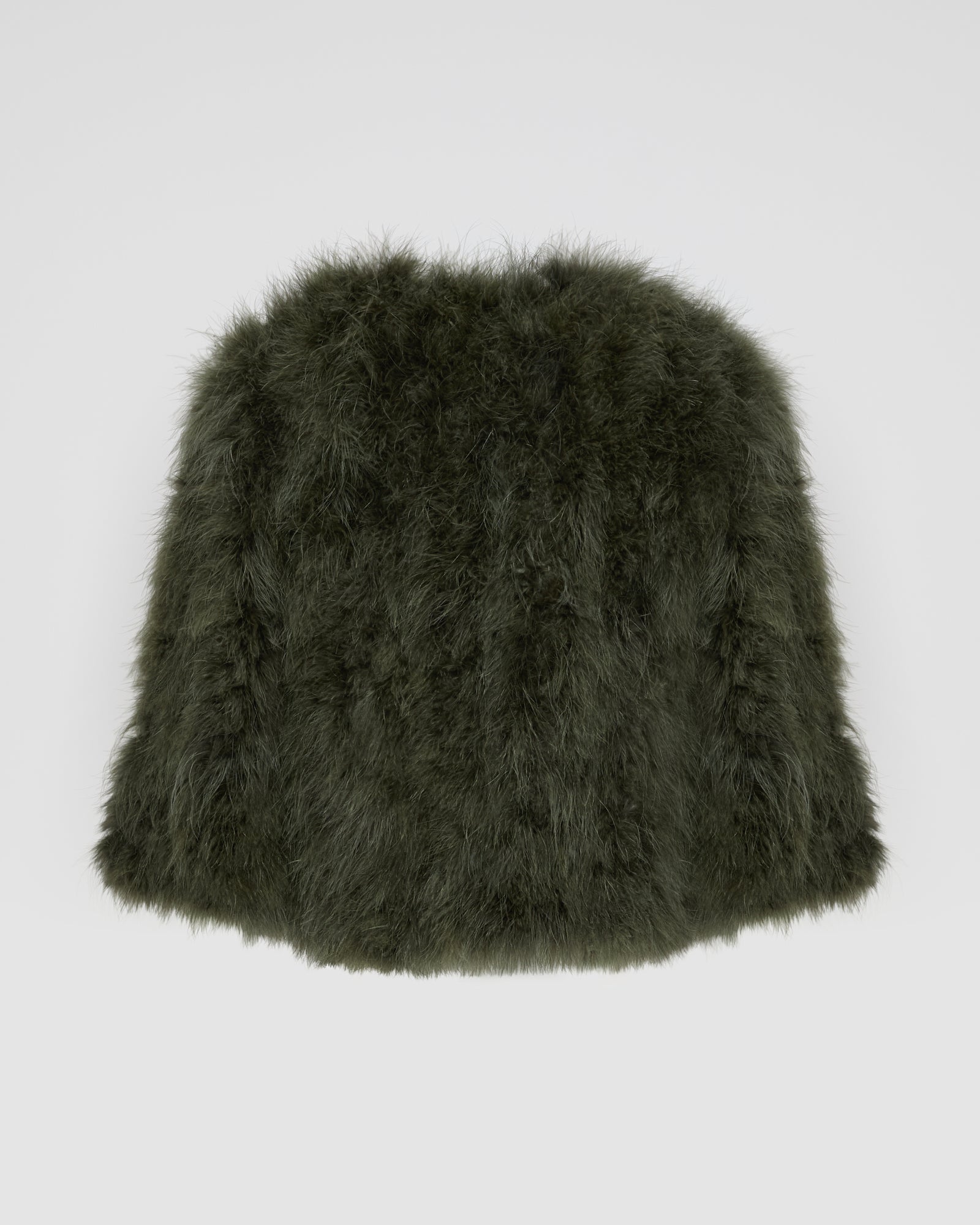 Short feather jacket - khaki - Yves Salomon – Yves Salomon US