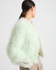 Short feather jacket