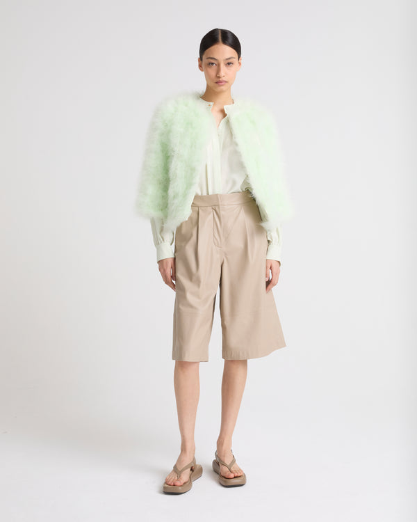 Short feather jacket