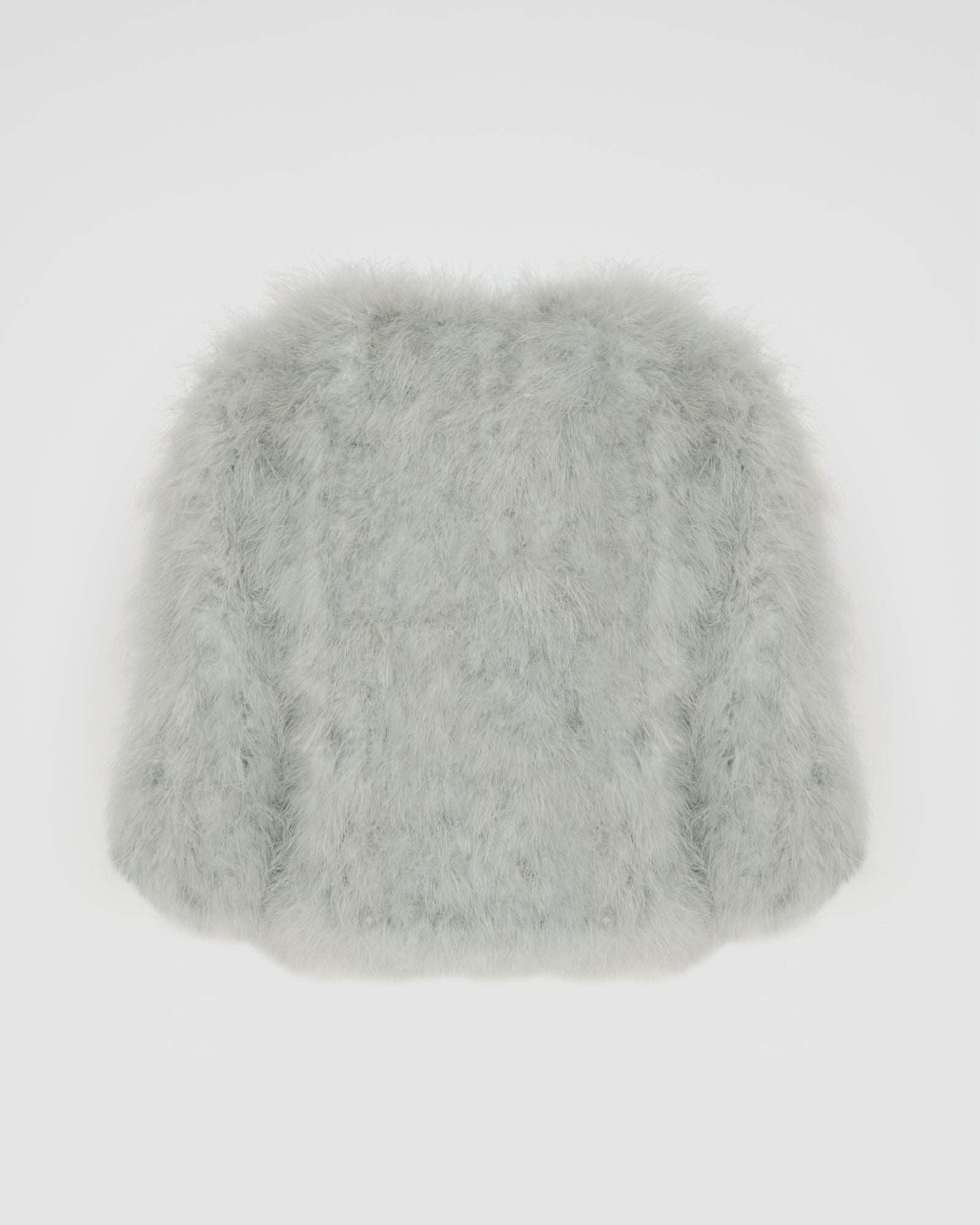 Short feather jacket - grey - Yves Salomon – Yves Salomon US