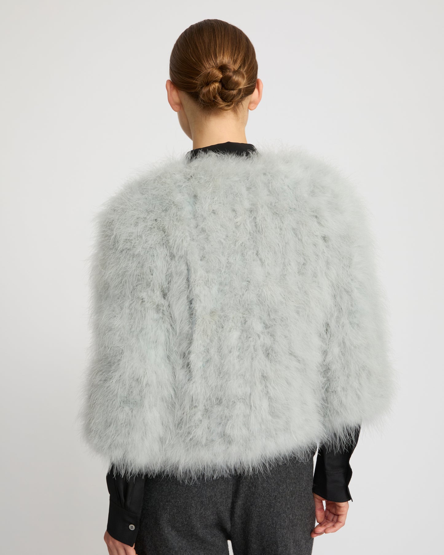 Short feather jacket