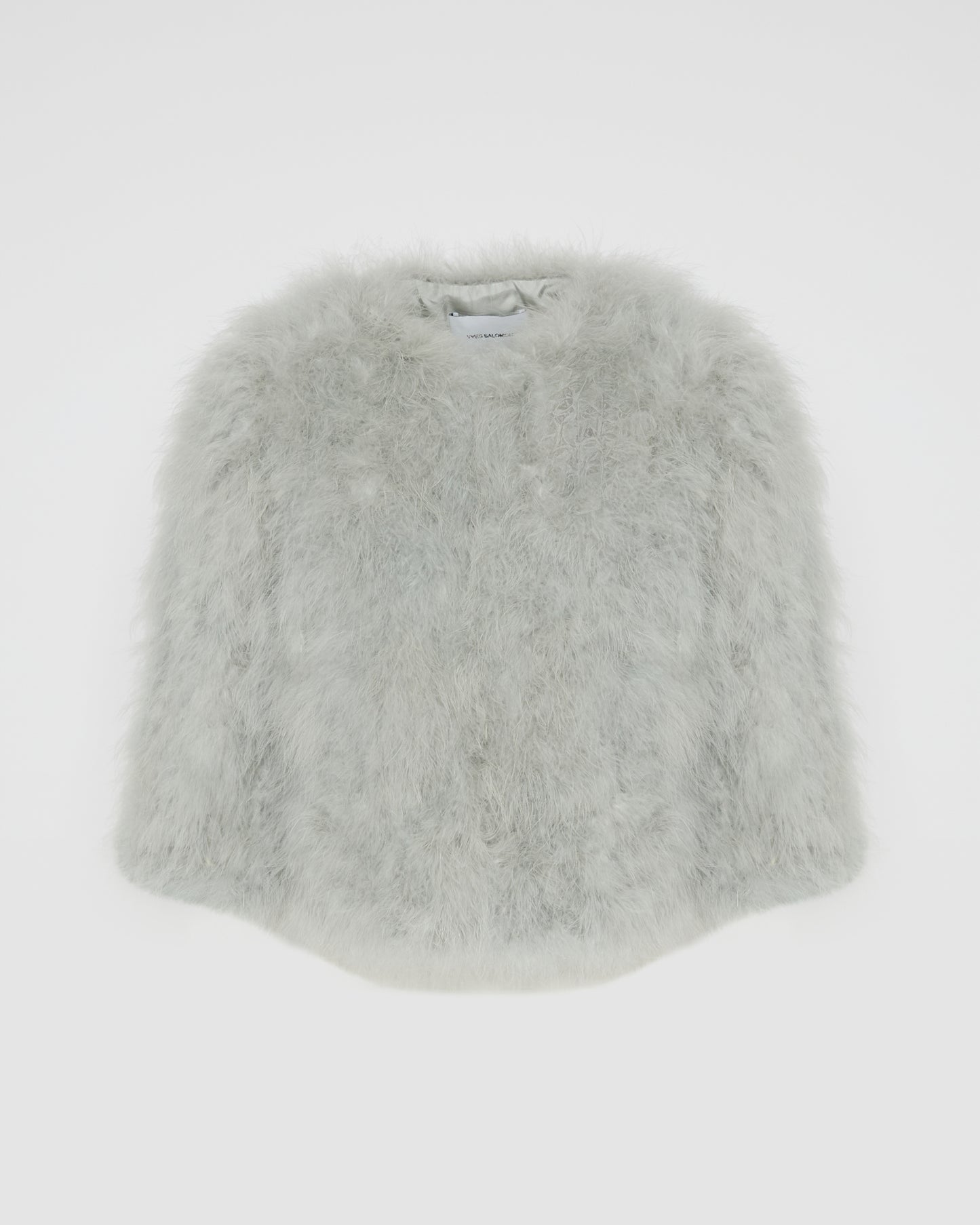 Short feather jacket
