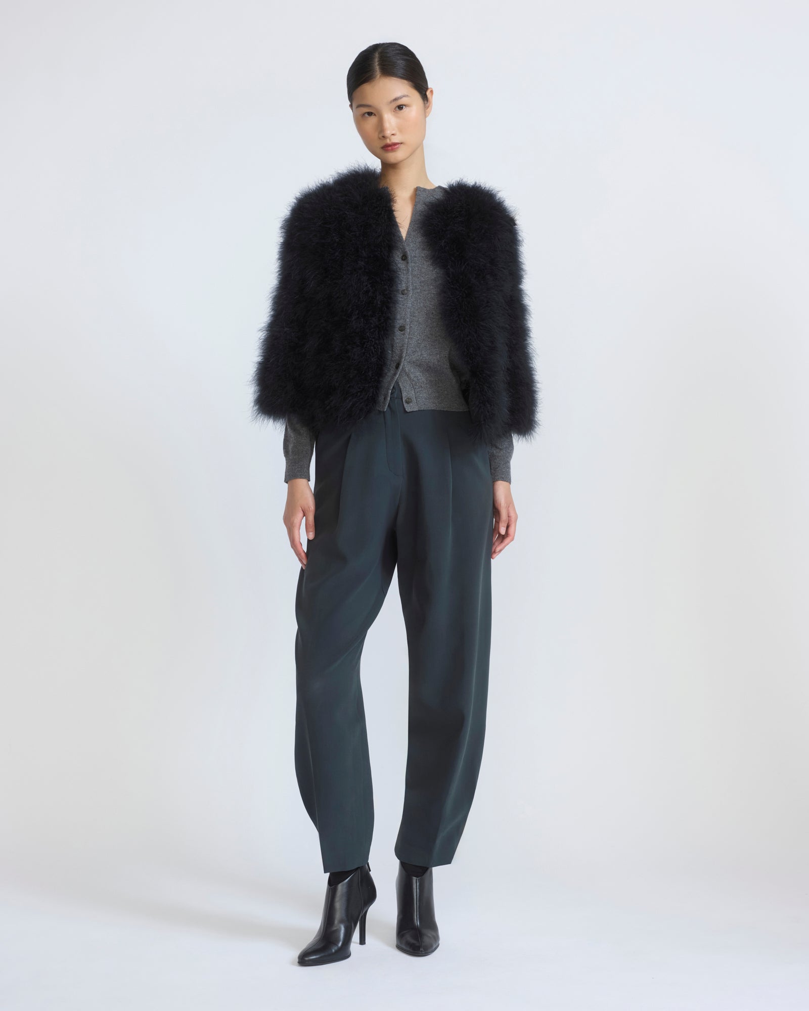 Short feather jacket - Yves Salomon - New Fall/Winter Collection