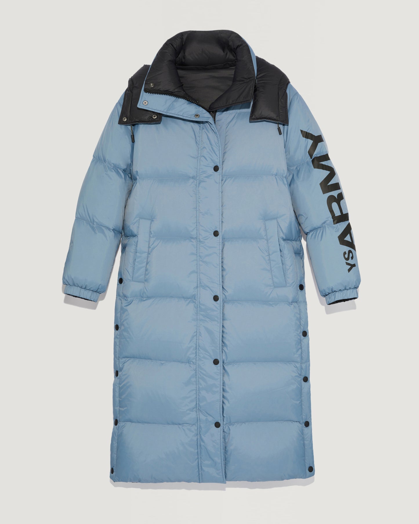 Two-tone reversible 7/8 down jacket-Yves salomon-Winter sale & boxing day