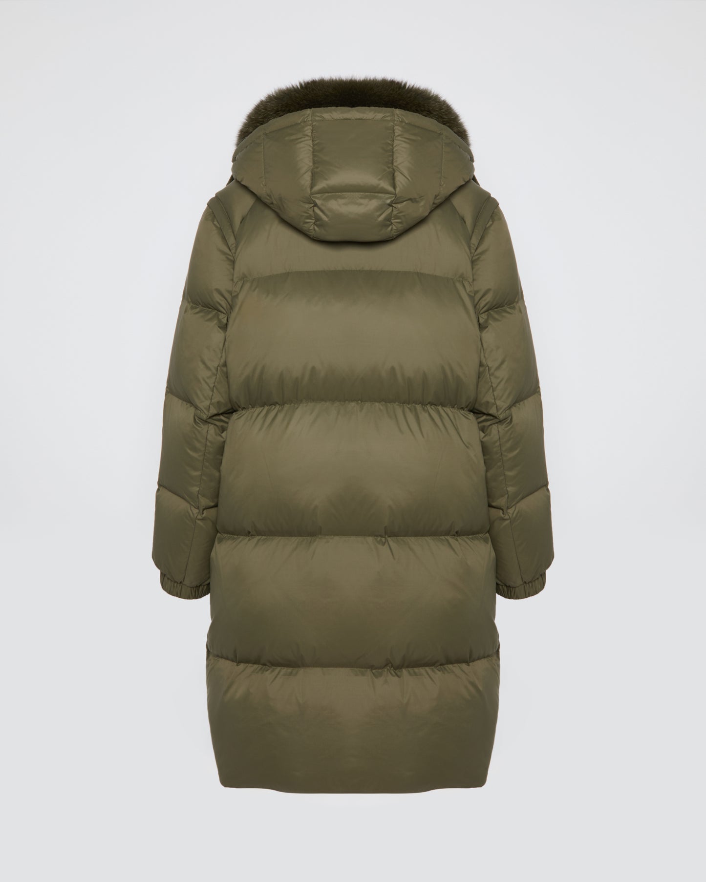 7/8 down jacket with fox fur collar -Yves Salomon