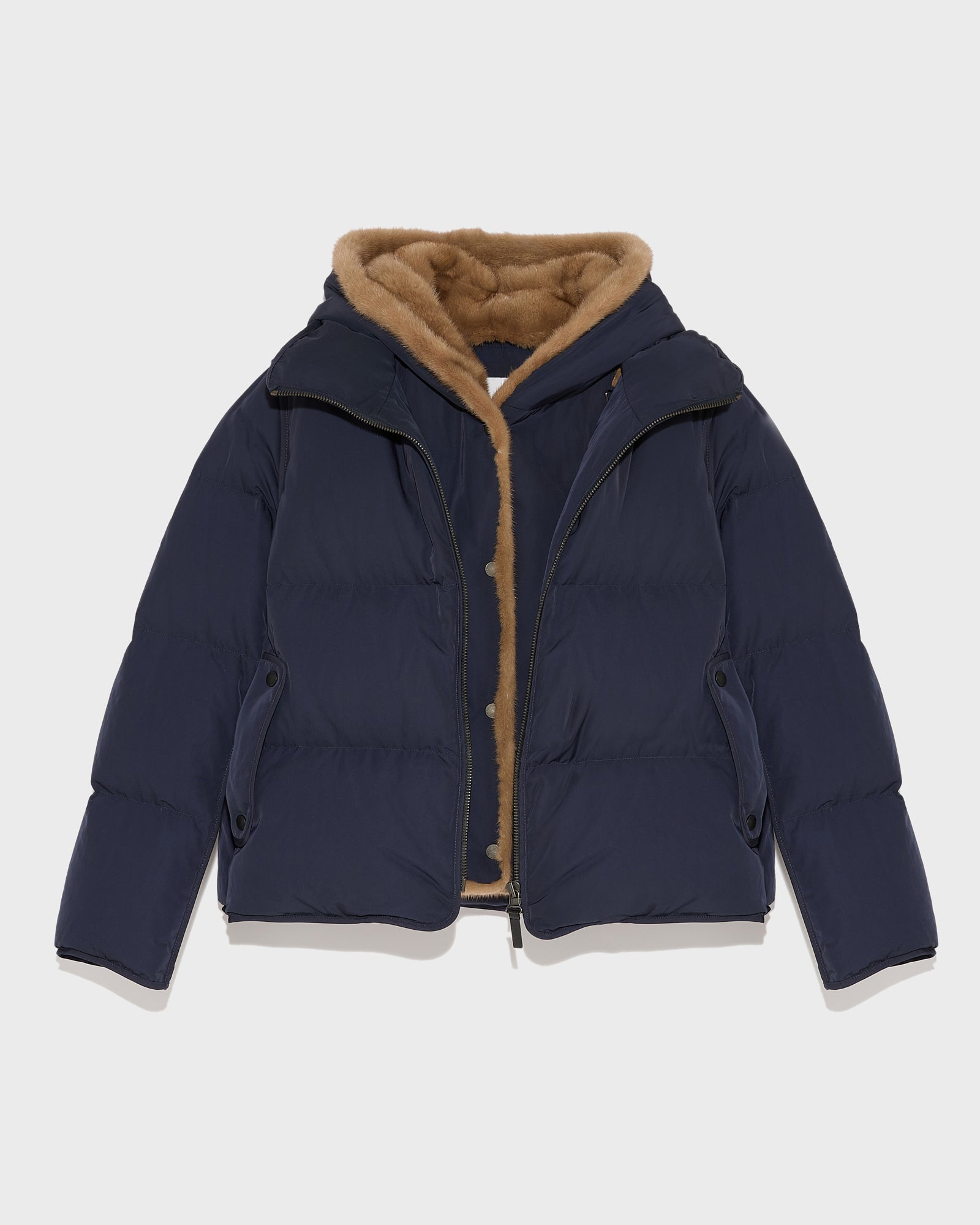 スケールモデル 新作 bib hooded mink with jacket down - Salomon Yves - khaki メンズウェア