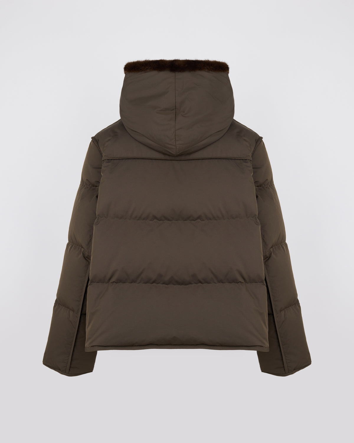 Iconic "A" line down jacket with mink fur hooded bib - Yves Salomon - New Fall/Winter Collection